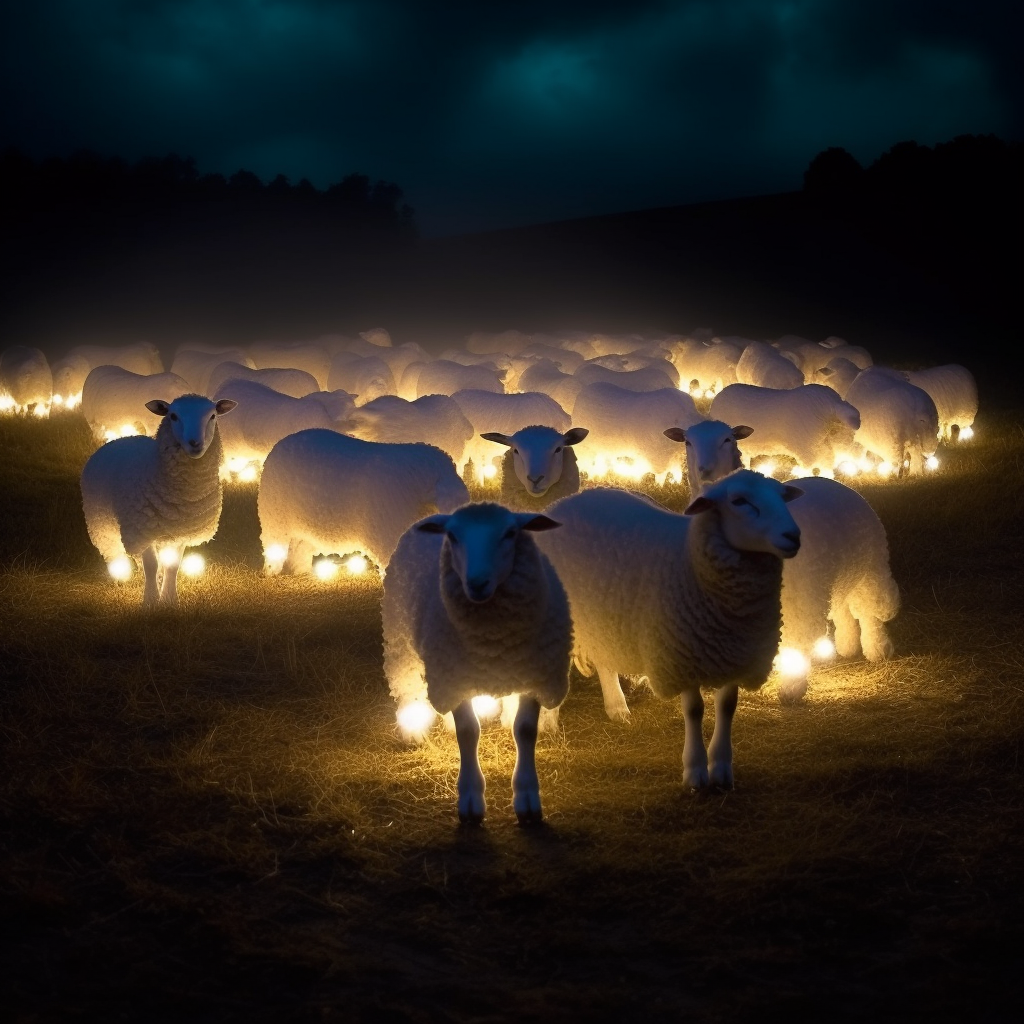 Ovelhas + LEDs = Wow